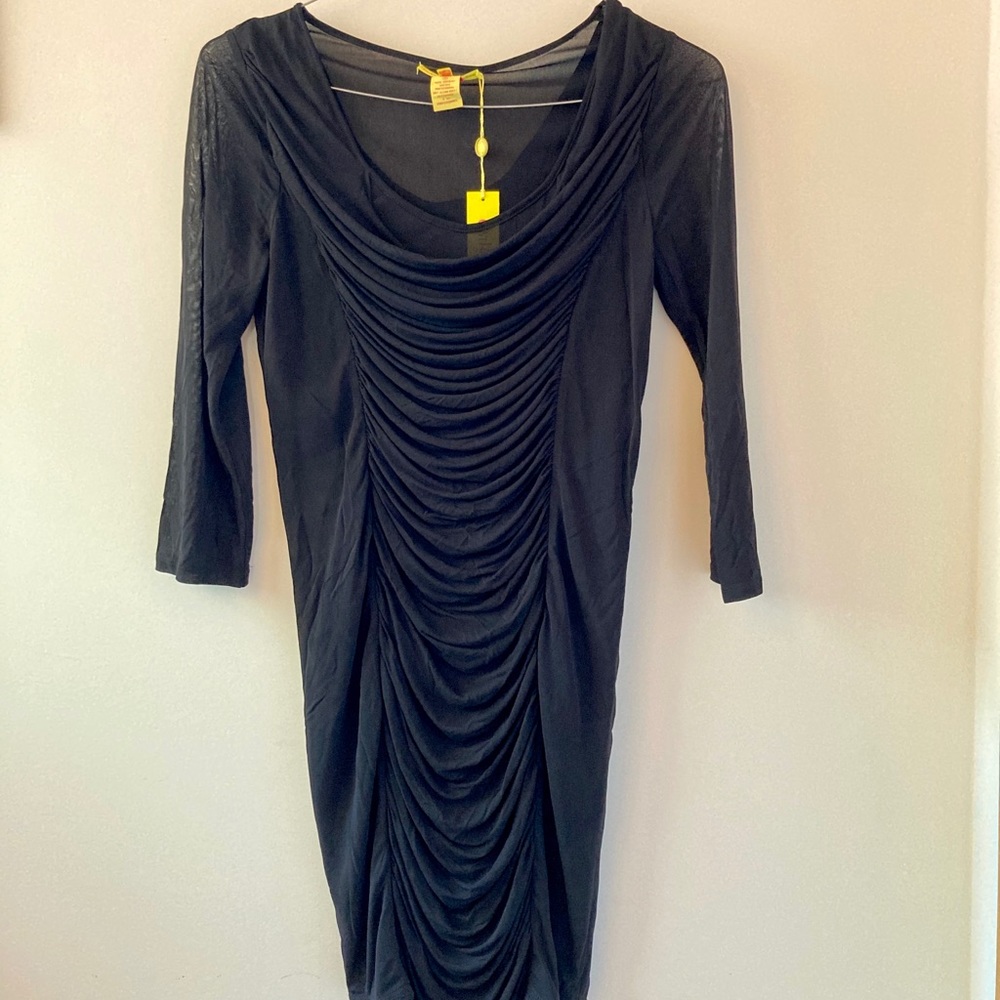 CATHERINE MALANDRINO Draped Black Dress